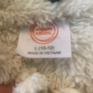 comfy fuzzy jacket, size 10-12 girls